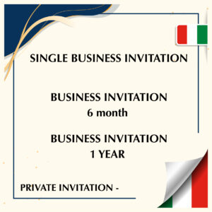 Italy – Business Invitation – 6 Months to 1 Year